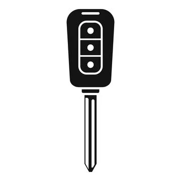 Long key control icon simple vector. Vehicle security 스톡 일러스트