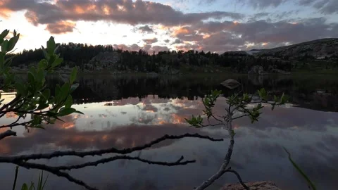 Long lake sunset summer timelapse 20200721 0002 Stock Footage 172443825