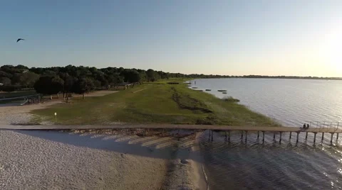 Long Lakeside Flyover 動画素材 48400327