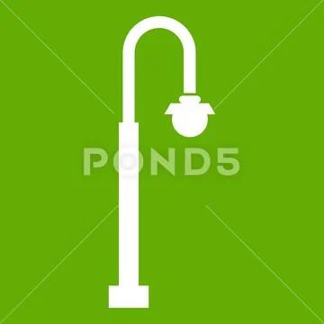 Long lantern icon green Stock Illustration