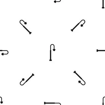 Long lantern pattern seamless black イラスト素材