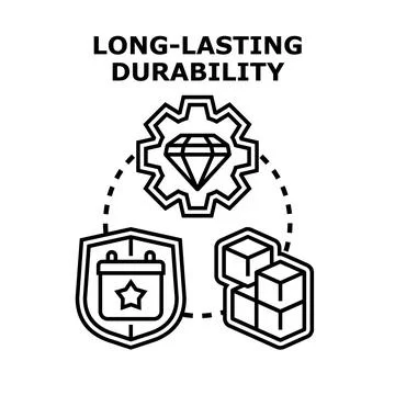 Long lasting durability concept with engineering quality protection Stock Illustration