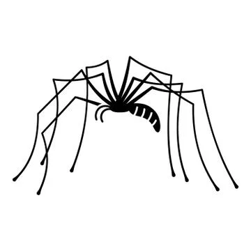 Long leg spider icon, simple style Stockillustratie
