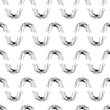 Long leg spider pattern seamless vector Stockillustratie