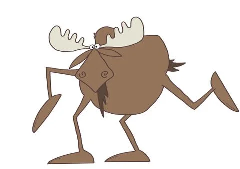 Long legged moose Stock Illustration