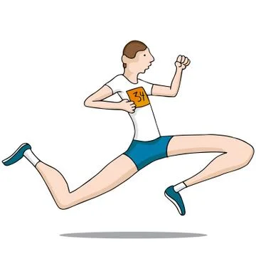 Long legged runner Stock Illustration