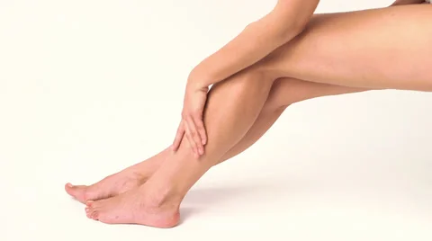 Long legs on white background Stock Footage 26391466