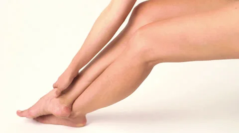 Long legs on white background Stock Footage 26392233