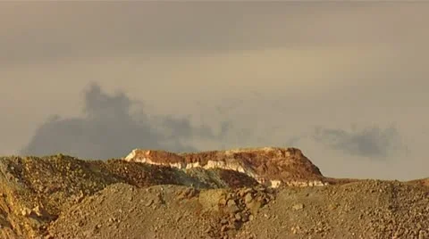Long lens across Mining pit - Rio Tinto - Spain 库存影片 22132089