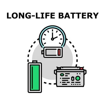 Long life battery technology for durable energy storage Ilustración de archivo