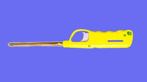 Long lighter on a blue background Stock Photos