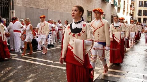 Long live San Fermin, Gora San Fermin Stock Photos