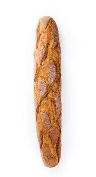 Long loaf Isolated on white background Stock Photos