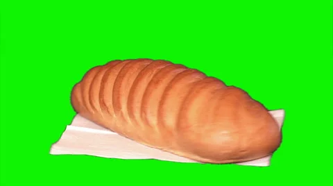 Long loaf rotating 04 Stock Footage 43159476