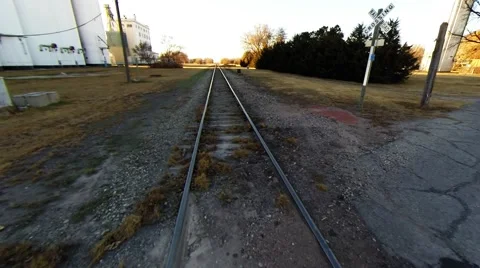 Long loney train tracks Video stock 44474429