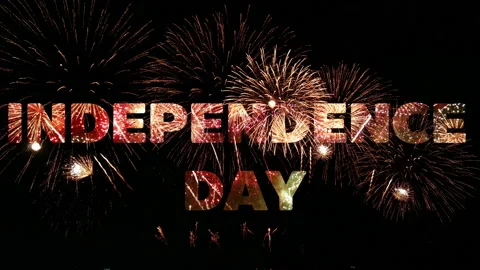Long loop of  firework of Independence Day celebration Stock Footage 131620478