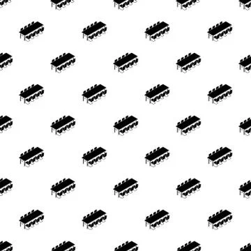 Long meet table pattern vector seamless Stock Illustration