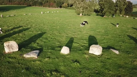 Long Meg Stone Circle, Cumbria UK, Drone Clip 4K Stock-Footage 148595439