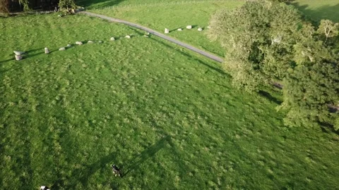 Long Meg Stone Circle, Epic Drone Clip, Cumbria, UK 4K Stock Footage 148538313