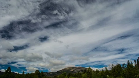 Long Multi directional Clounds From Heaton Bay Time Lapse FULL HD Stock Footage 128212715
