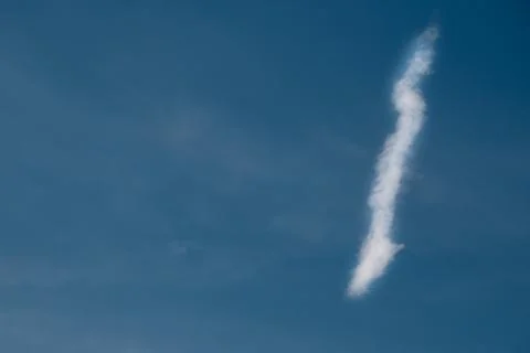 Long narrow cloud alone in the sky Stock Photos