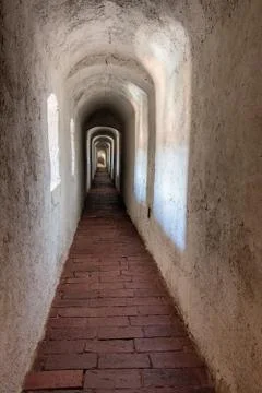 Long narrow corridor Stock Photos