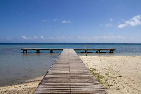 Long ocean pier Foto stock