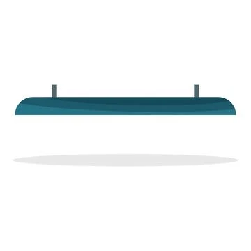 Long office ceiling lamp providing light Stock Illustration