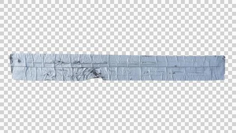 Long old silver colored leak seal tape isolated on white background Stock Illustration