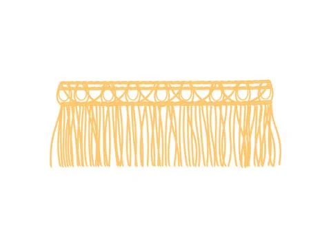 Long ornamental braid of threads. Vector illustration on white background. Stockillustratie