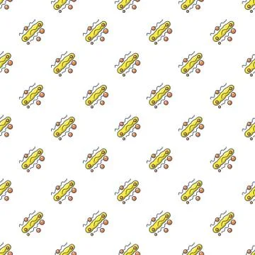 Long oval virus pattern seamless Stock Illustration