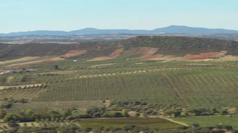 Long Pan Shot Of Country Side Remote Location Video stock 216241353