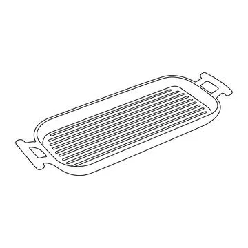 Long pan use for cooking in the kitchen vector Stock Illustration