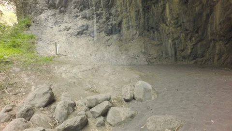 Long Panning Of Rock Wall Stock Footage 88337861