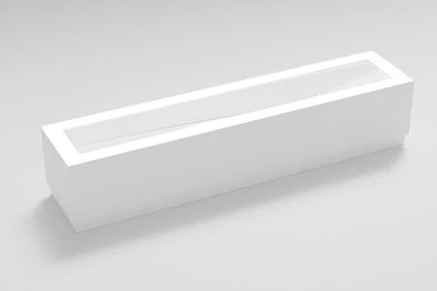 Long paper box packaging mockup,slim gift box with window display mockup Stock Illustration