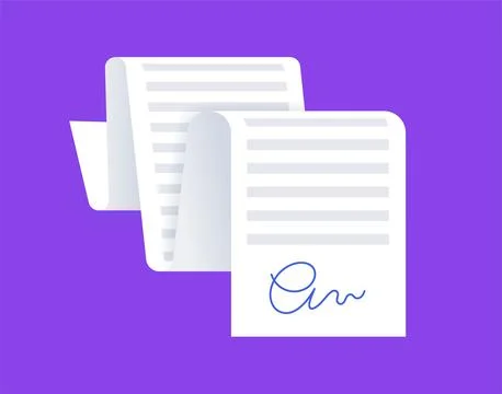 Long Paper Document Stock Illustration