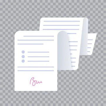 Long Paper Document Stock Illustration