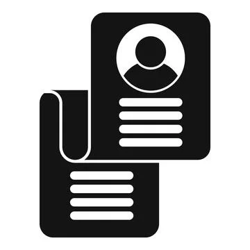 Long paper registration icon simple vector. New account member Stock Illustration