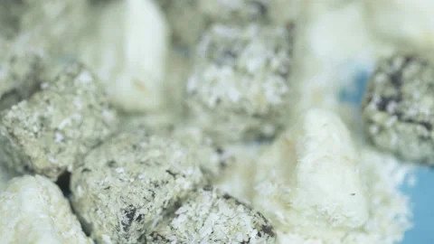 Long parboiled rice on table Stock Footage 158602844