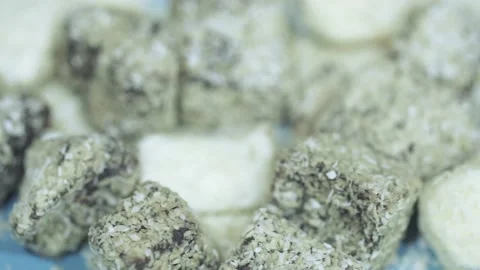 Long parboiled rice on table Stock Footage 169577100