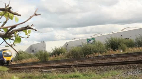 Long Passenger Train passing Stock Footage 10700154