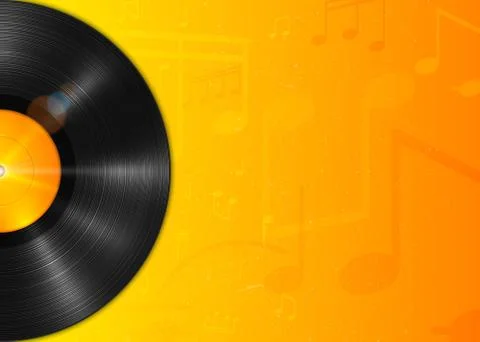 Long-playing LP vinyl record. Music background Stock Illustration