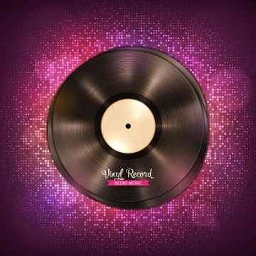 Long-playing LP vinyl record. Music background Stock Illustration