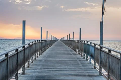 Long pontoon in Egypt Stock Photos