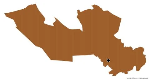 Long An, province of Vietnam, on white. Pattern Stock Illustration