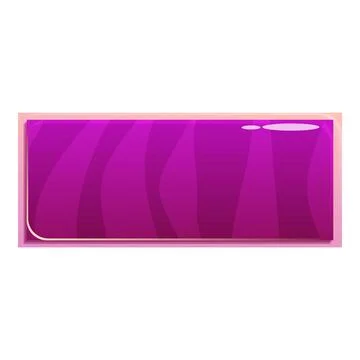 Long purple glossy game button showing abstract wavy pattern Illustrazione stock