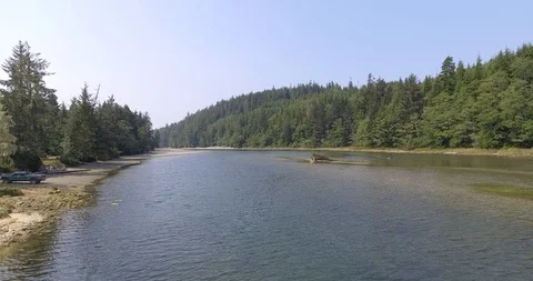 Long push down river Stock Footage 86296350