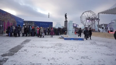 Long queue Stock Footage 101281744