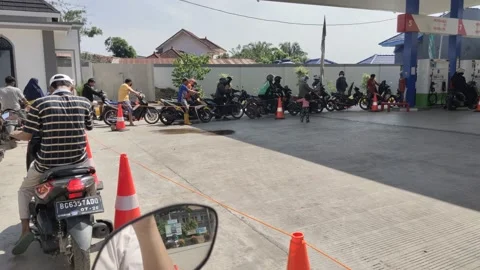 Long queue Stock Footage 207324405