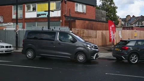 Long  queue for petrol Stock Footage 161816289